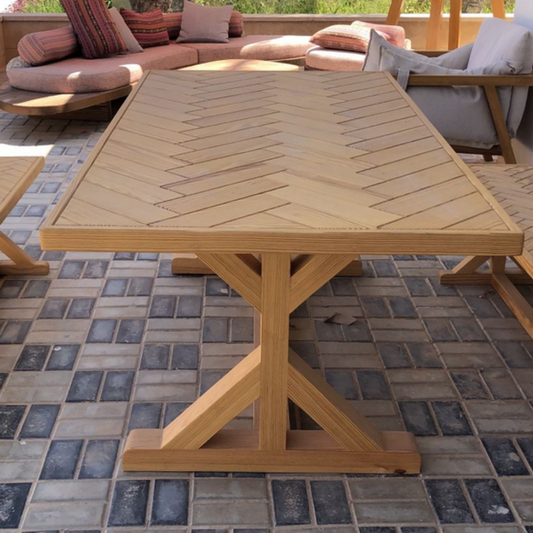 Outdoor Chevron Table