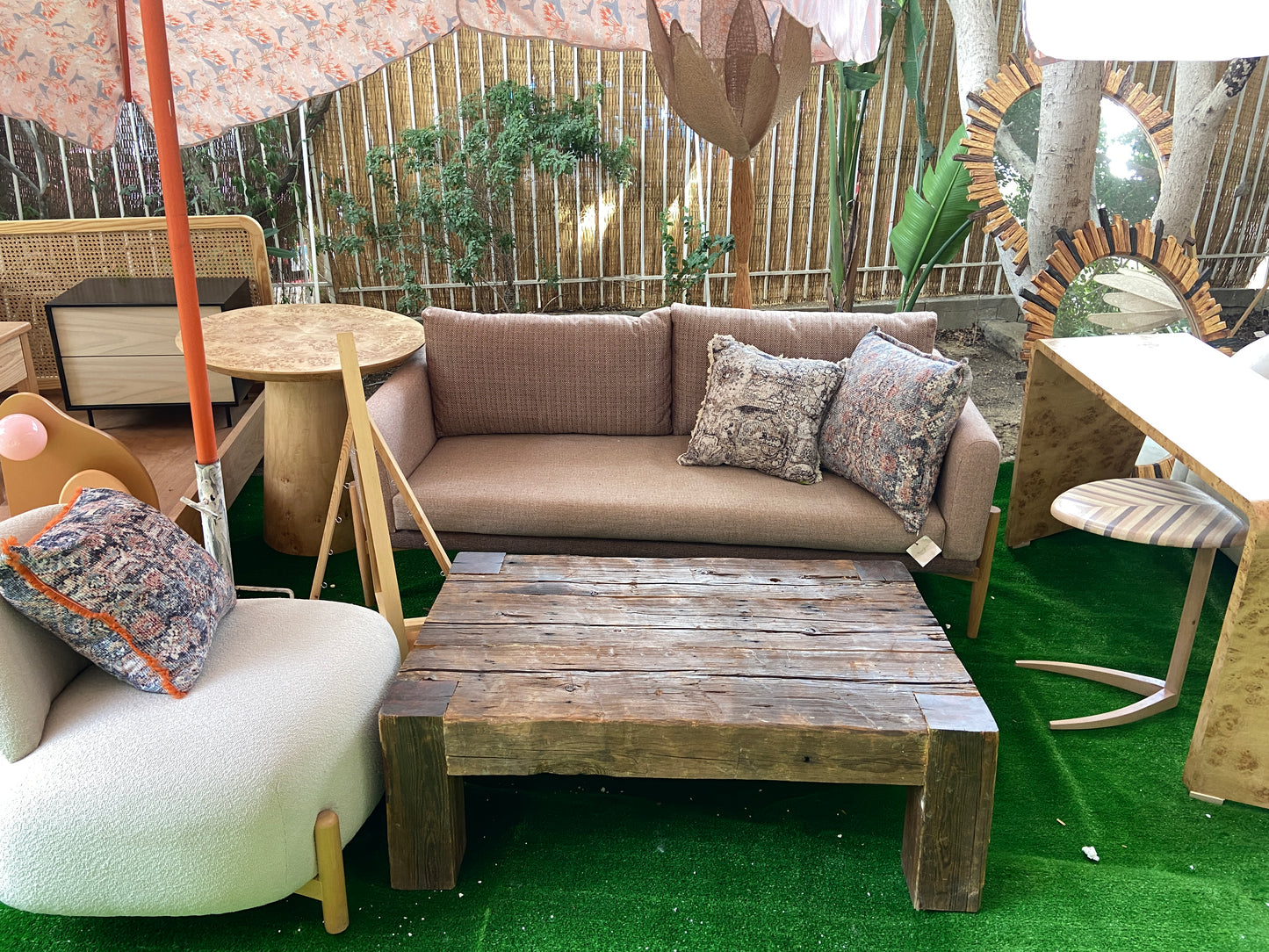 Rough rectangular coffee table