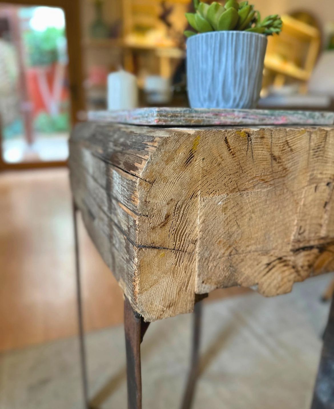 Reclamied wood Side Table