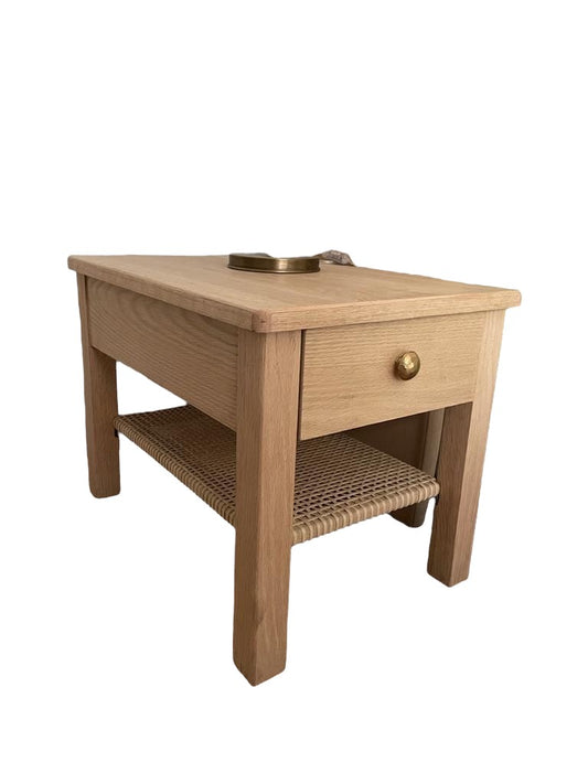 Cane bedside table