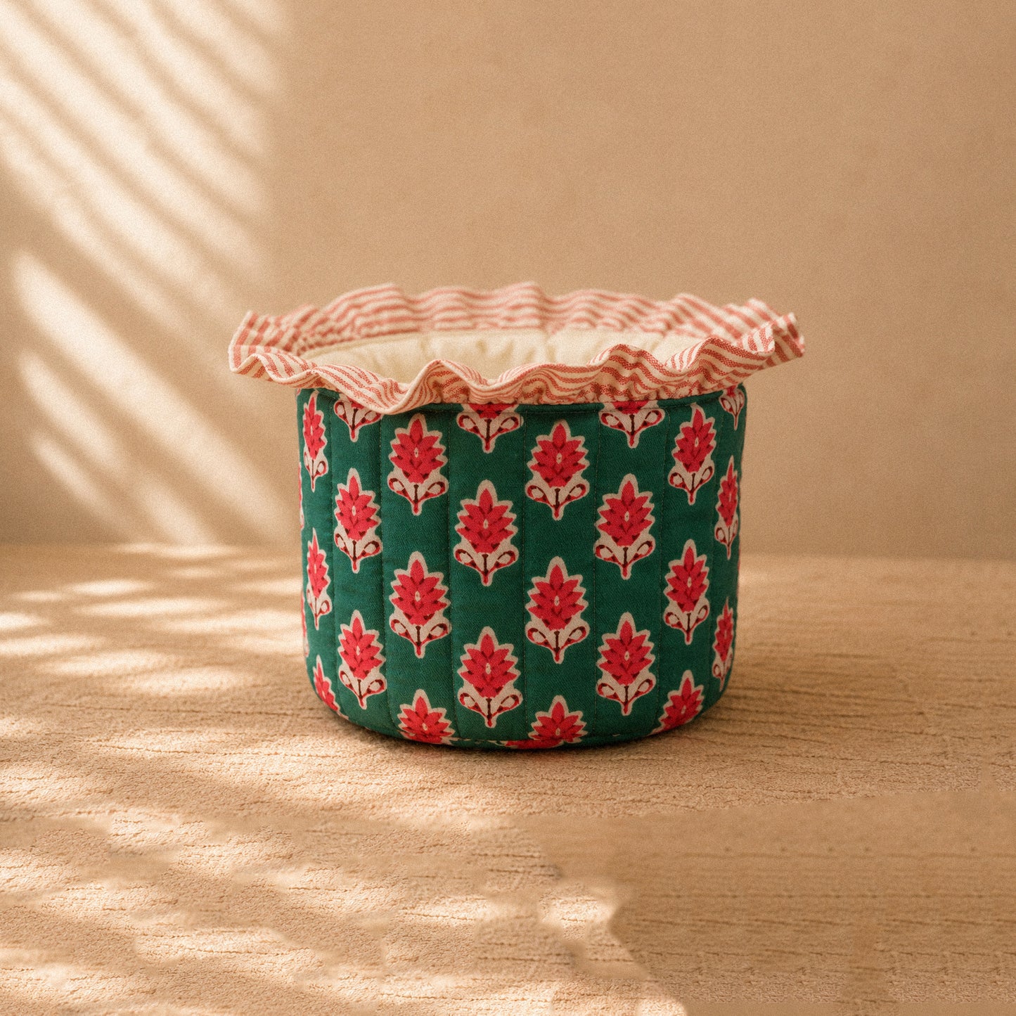 Buckets quilted with raffle