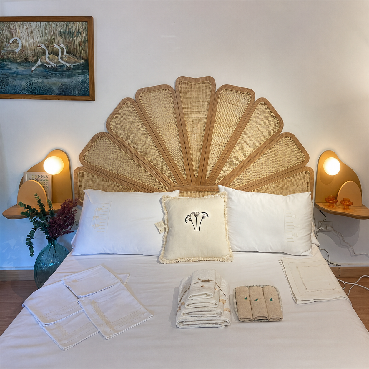 Floral headboard
