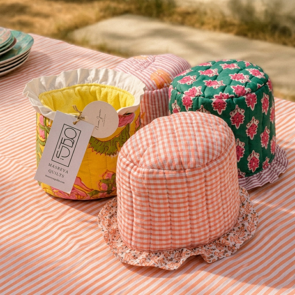 Buckets quilted with raffle