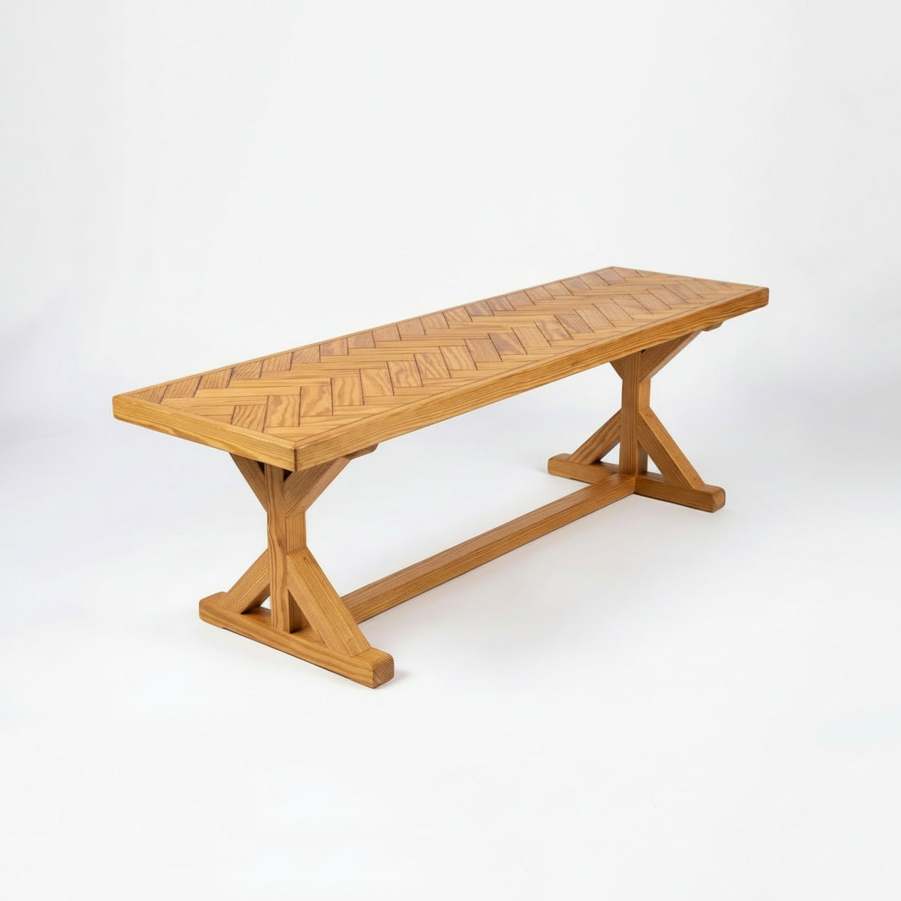 Outdoor Chevron Bench