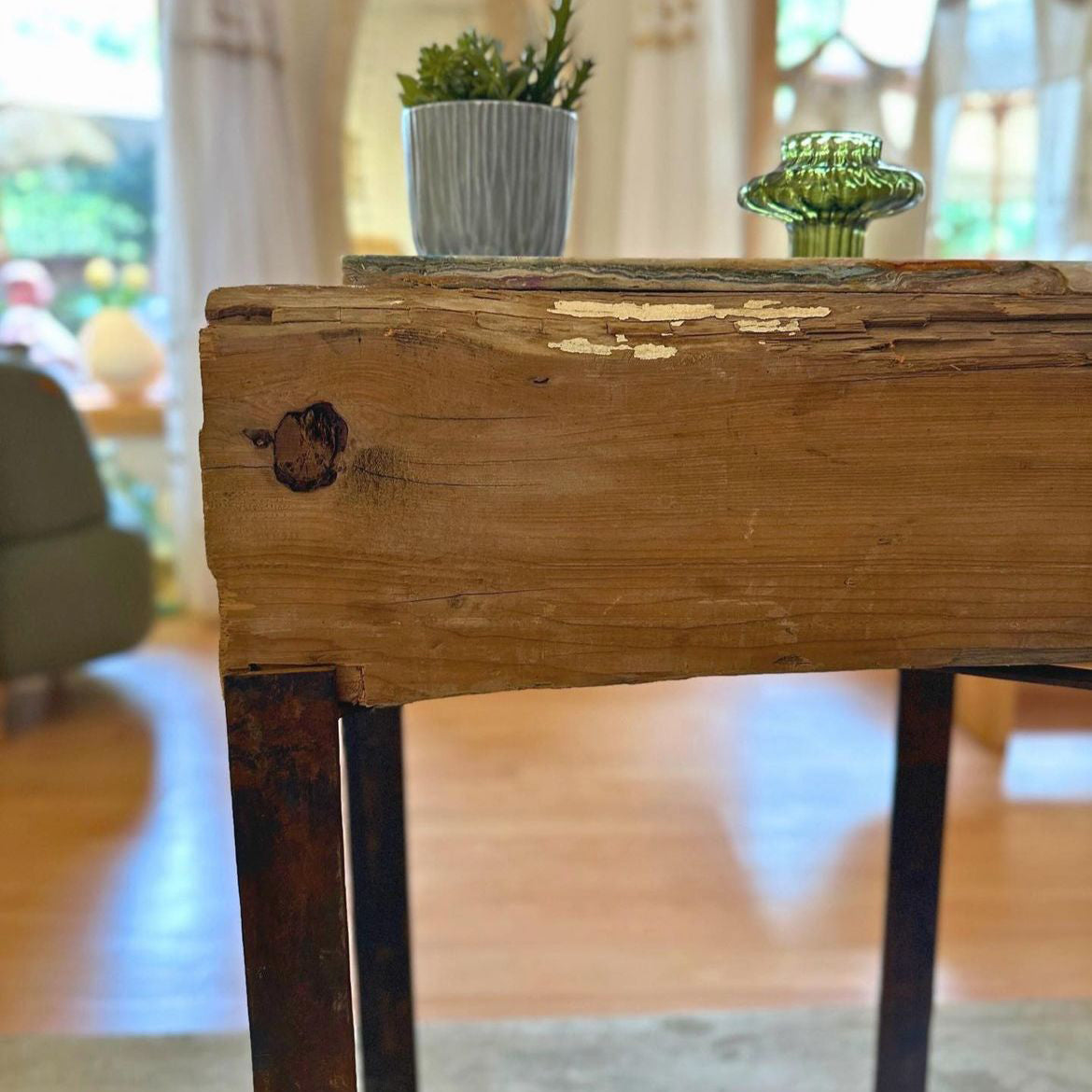 Reclaimed wood Side Table