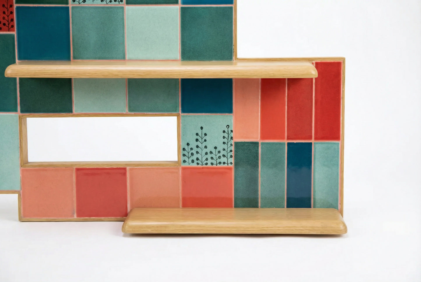 Pixel Tiles Shelf – Wall Art Organizer | Collection 2025
