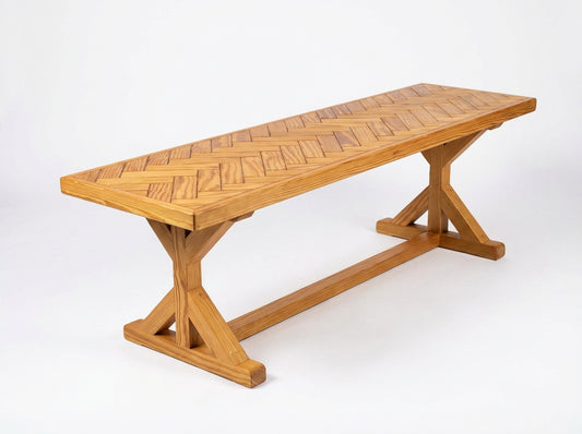 Outdoor Chevron Bench